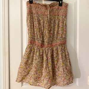 Brown floral halter dress